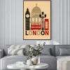 Plakat: Londyn na minimalistycznej grafice