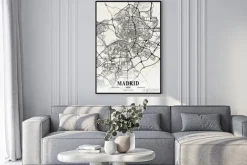 Plakat: Madryt mapa miasta