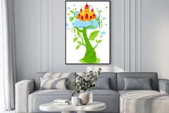 Plakat: Magiczna fasola i zamek w chmurach.