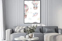 Plakat: Malowane zwierzęta w balonach