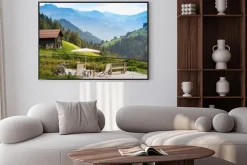 Plakat: Malownicze relaksujące punkt na relaks w alpach