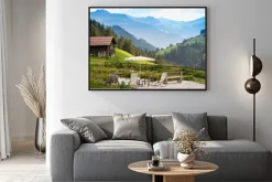 Plakat: Malownicze relaksujące punkt na relaks w alpach