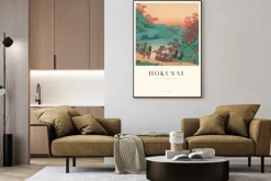 Plakat: Malowniczy pejzaż reprodukcja hokusai