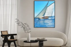 Plakat: Manewrująca żaglówka