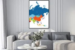 Plakat: Mapa azji