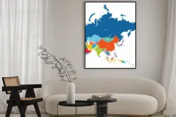 Plakat: Mapa azji