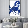 Plakat: Mapa europy z flagą unii