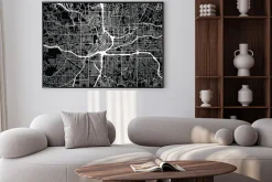 Plakat: Mapa miasta wektor miejski atlanta, georgia, stany zjednoczone