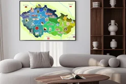 Plakat: Mapa republiki czeskiej