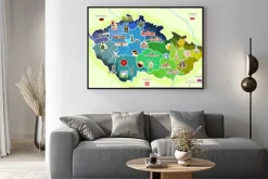Plakat: Mapa republiki czeskiej