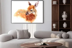 Plakat: Mały jelonek na akwareli