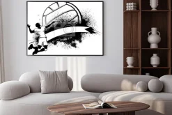 Plakat: Mężczyzna siatkówka grunge banner