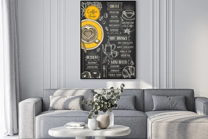 Plakat: Menu do kawiarni