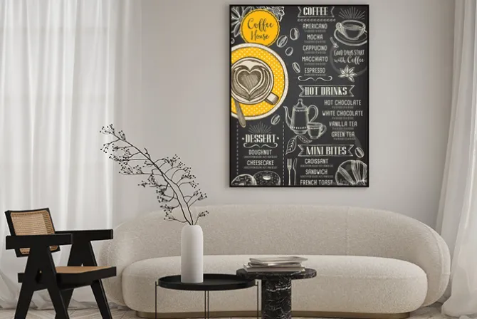 Plakat: Menu do kawiarni