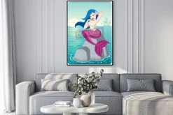 Plakat: Mermaid opalanie na rafy.