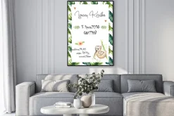 Plakat: Metryczka dla dziecka dżungla