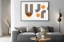 Plakat: Mid century abstract contemporary aesthetic design set with