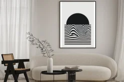 Plakat: Minimal 20s geometric design poster, vector template with primitive