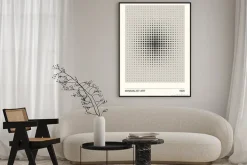 Plakat: Minimal 20s geometric design poster, vector template with primitive