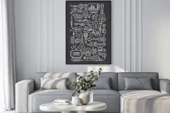 Plakat: Minimalistyczna ilustracja muzyczna