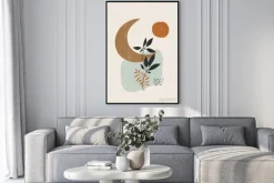 Plakat: Minimalistyczna kompozycja w stylu boho