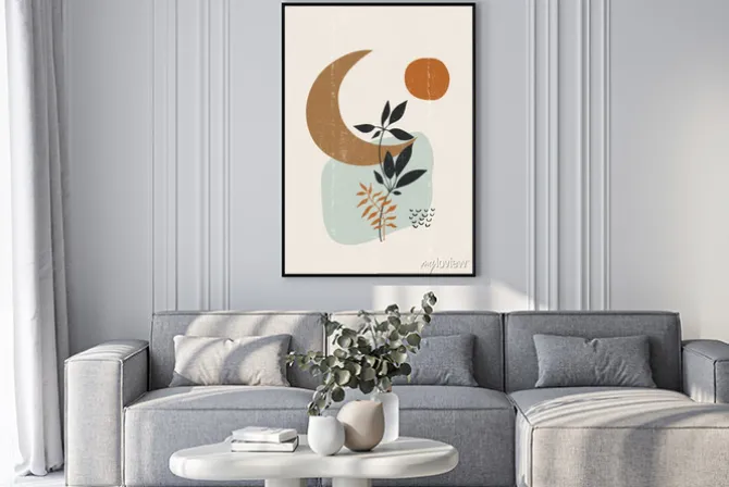 Plakat: Minimalistyczna kompozycja w stylu boho