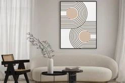 Plakat: Minimalistyczne geometryczne kształty z okręgami