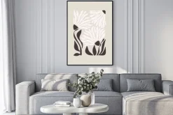 Plakat: Minimalistyczne kwiaty botaniczna abstrakcja