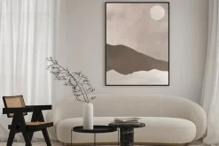 Plakat: Minimalistyczny krajobraz w monochromatycznych barwach