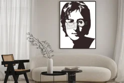 Plakat: Minimalistyczny portret lennona