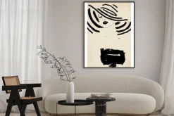 Plakat: Minimalistyczny wzór kobiety w kapeluszu