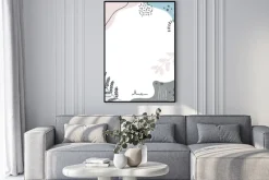 Plakat: Modern abstract floral art vector leaves background