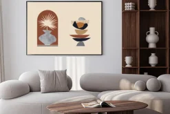 Plakat: Modern minimalist abstract aesthetic illustrations. bohemian