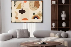 Plakat: Modern minimalist abstract aesthetic pattern. bohemian style.