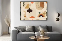 Plakat: Modern minimalist abstract aesthetic pattern. bohemian style.