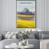 Plakat: Montana retro poster. usa montana travel illustration. united