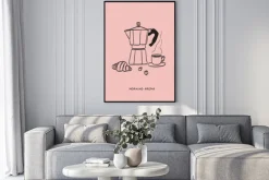 Plakat: Morning aroma ilustracja z kawą