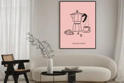 Plakat: Morning aroma ilustracja z kawą