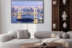 Plakat: Most na tle panoramy tokio