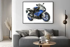 Plakat: Motocykl wyścigowy