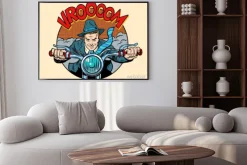 Plakat: Motocyklista rider rowerzysta człowiek