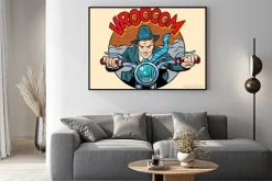 Plakat: Motocyklista rider rowerzysta człowiek