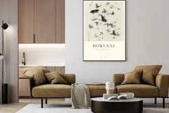 Plakat: Motyle i ćmy reprodukcja hokusai