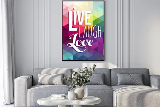 Plakat: Motywacja cytat inspiracji kolor low poly