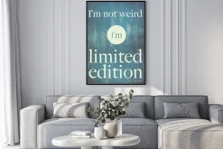 Plakat: Motywacyjny napis na niebieskim tle