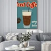 Plakat: Mrożona kawa retro plakat