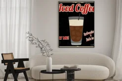 Plakat: Mrożona kawa retro plakat