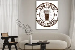 Plakat: Mrożona kawa znaczek