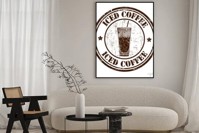 Plakat: Mrożona kawa znaczek