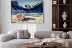 Plakat: Mrożone górskie jezioro.